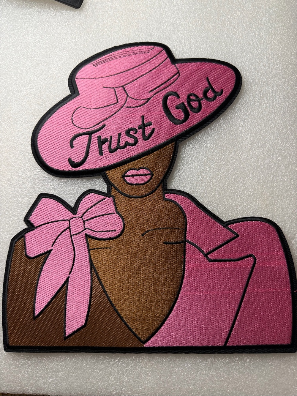 Pink 'Trust God' Fashion Patch - Women's Accessory